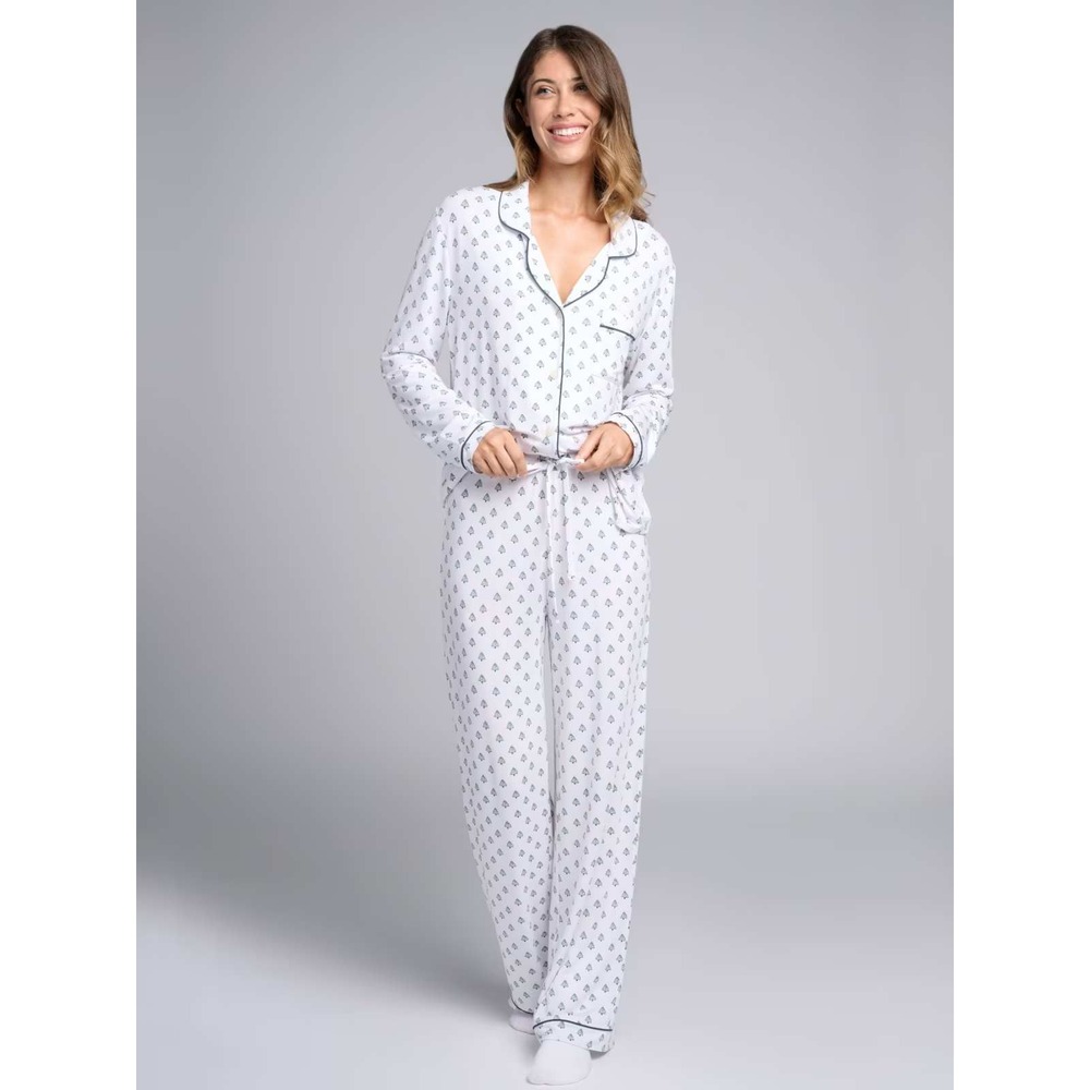 Comfrt Luna Lounge Long Sleeve PJ Set Christmas Tree Size 3XL New With Tags